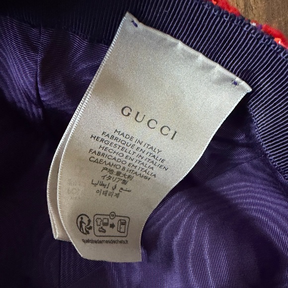 Gucci Multicolor Tweed Baseball Cap Hat Size L Adjustable Full Set - Picture 10 of 14